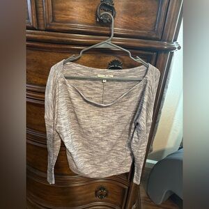 Express Women's Gray Long Sleeve Top